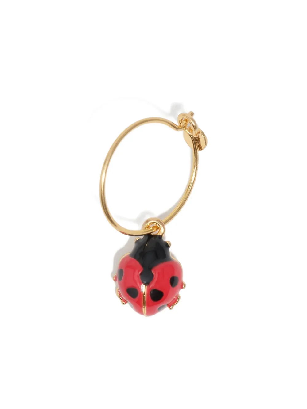 Bimba Y Lola Ladybug-embellished Hoop Earrings In Gold
