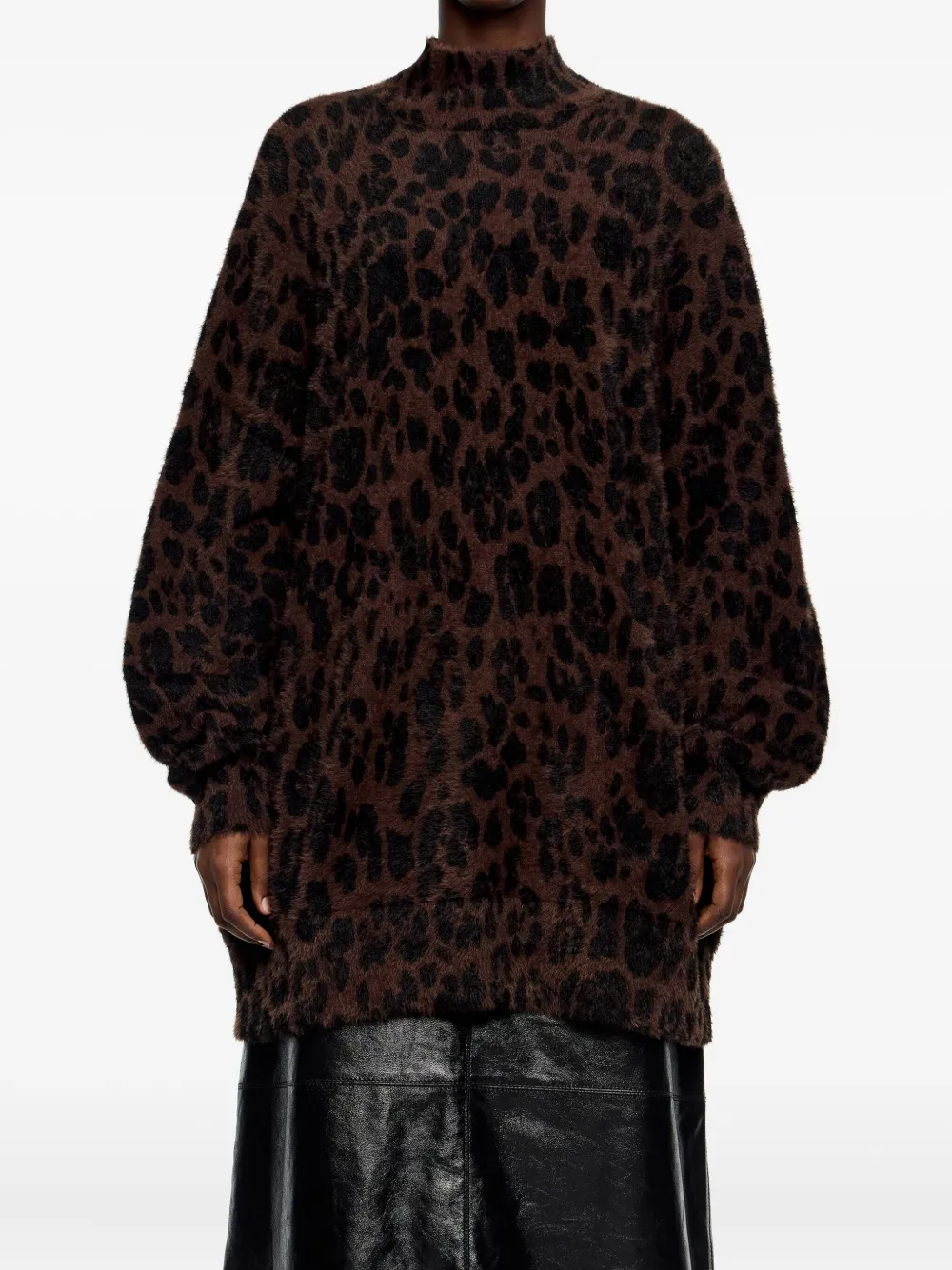 Bimba Y Lola Leopard-print Sweater In Brown
