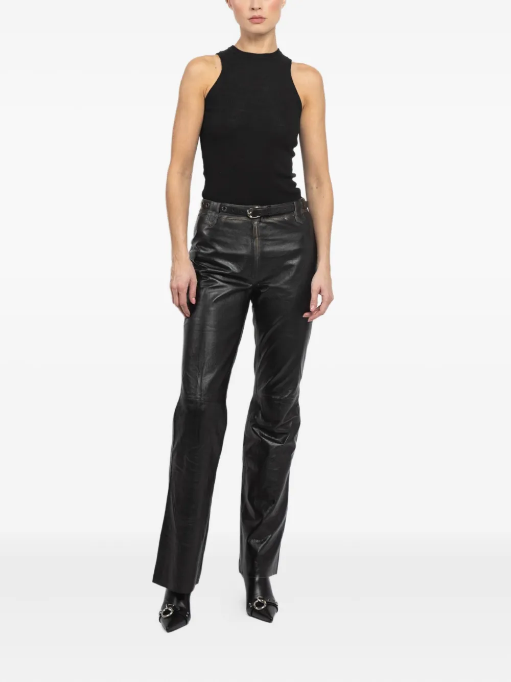 Giorgio Brato X Jade belted trousers - Zwart