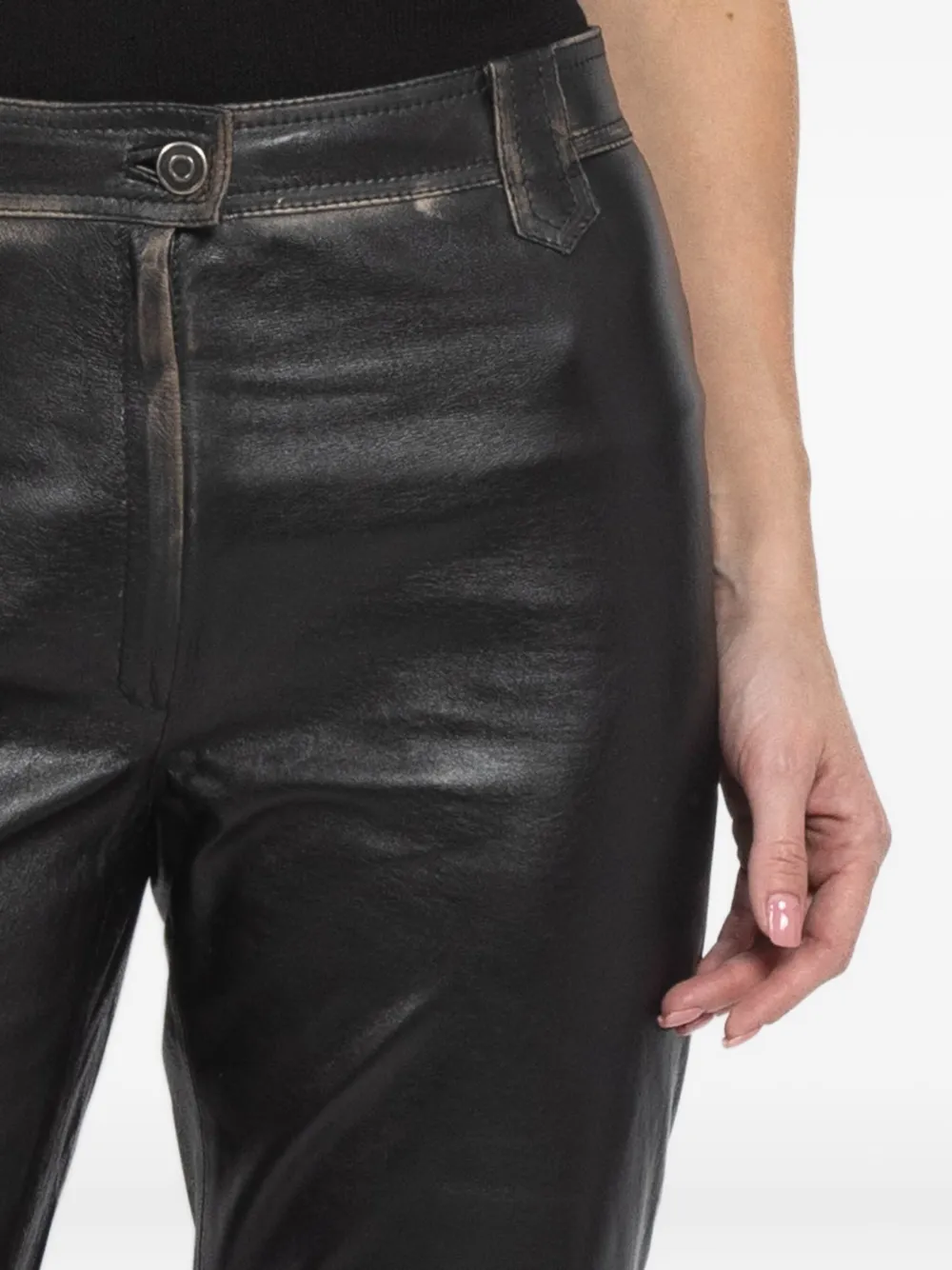 Giorgio Brato X Jade Belted Trousers In Black