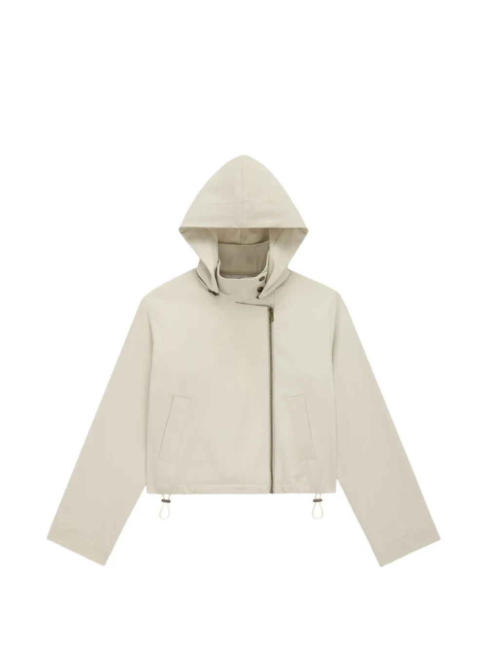 WE-AR4 hooded asymmetric-zip jacket - Toni neutri