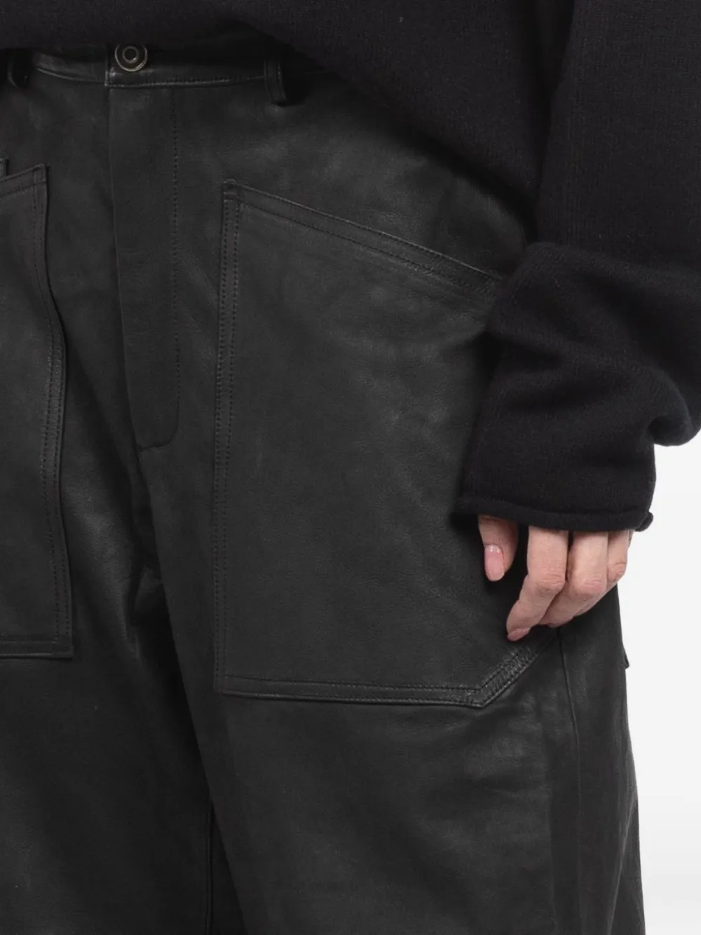 Giorgio Brato Patch-pocket Trousers In Black