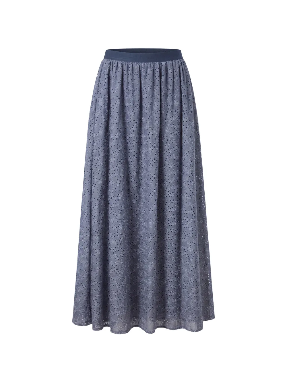 Kristina Ti broderie anglaise flared midi skirt - Blu