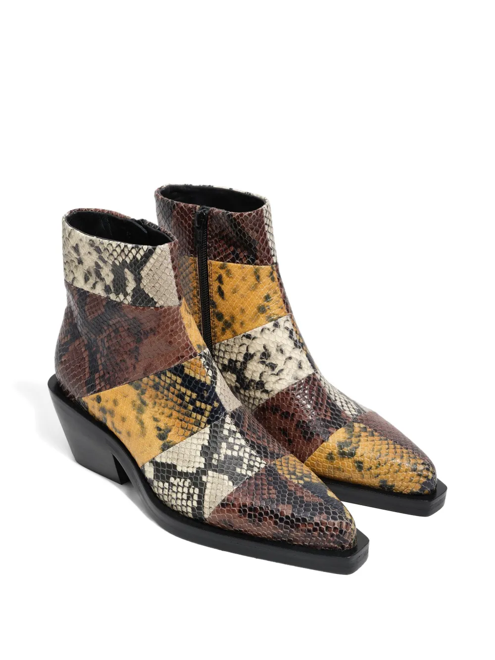 Bimba Y Lola 40mm Zip Leather Boots In Multi
