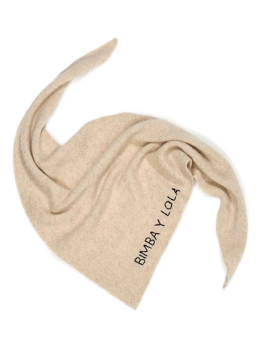 Bimba y Lola Sjaal met logodetail - Beige