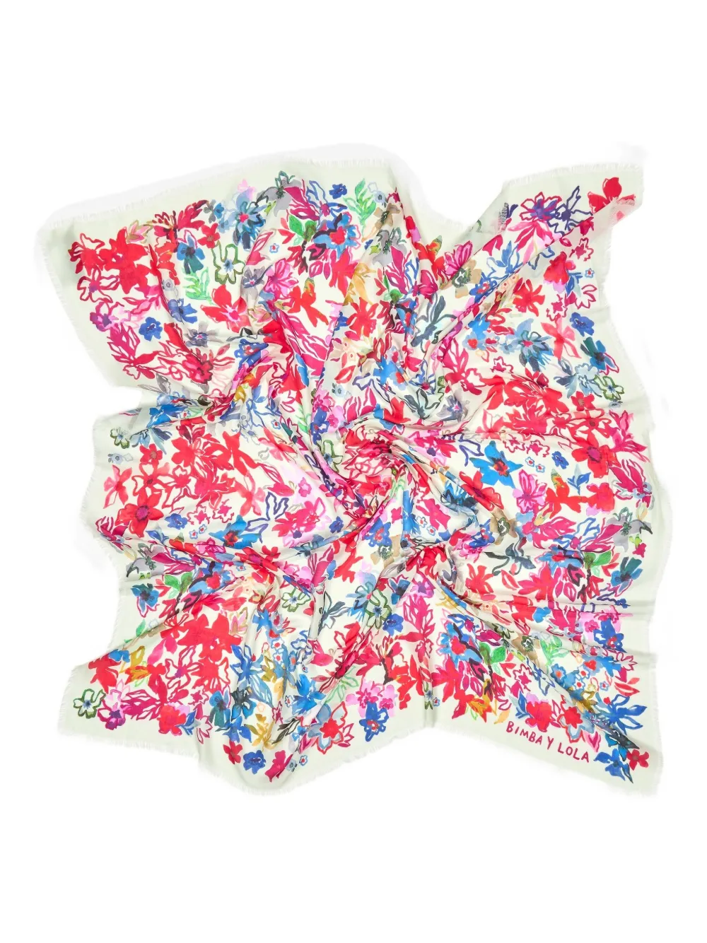 Bimba Y Lola Floral Scarf In Multi