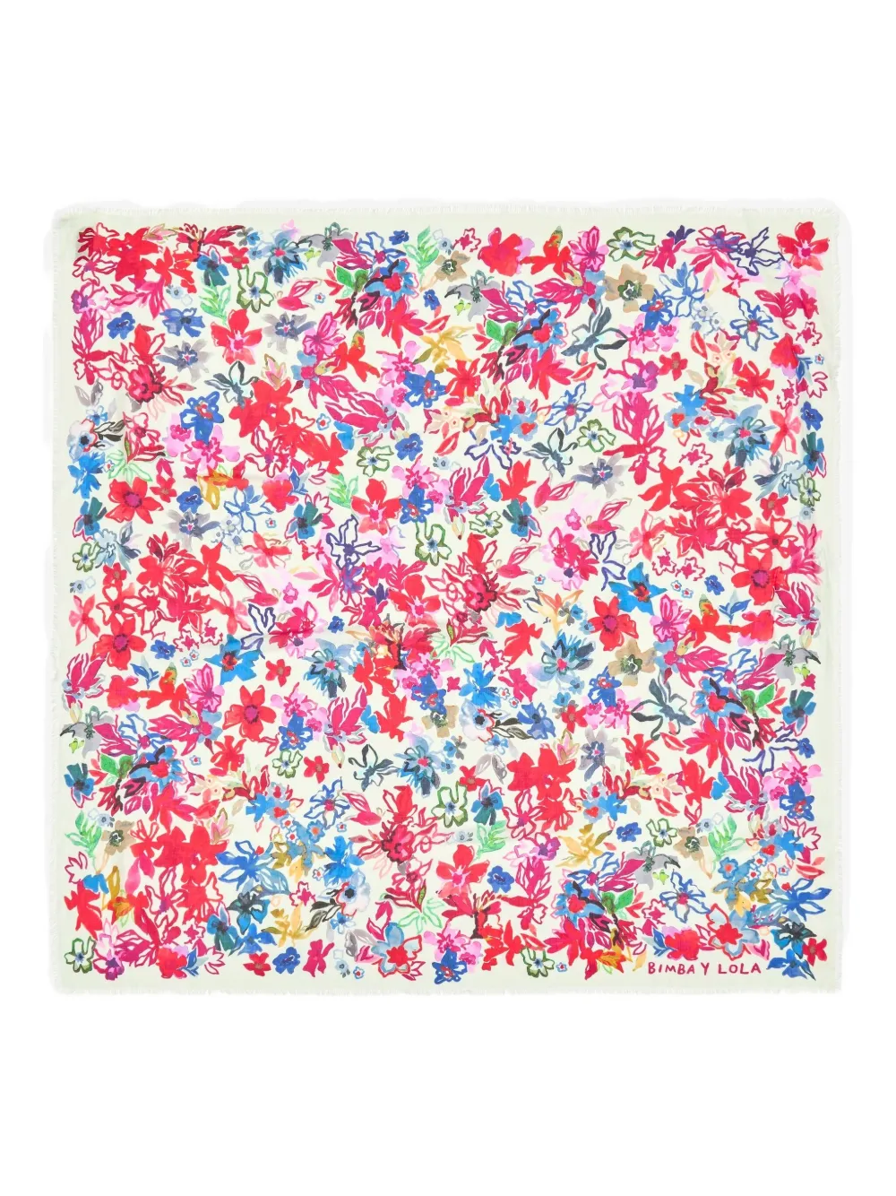 Bimba Y Lola Floral Scarf In Multi