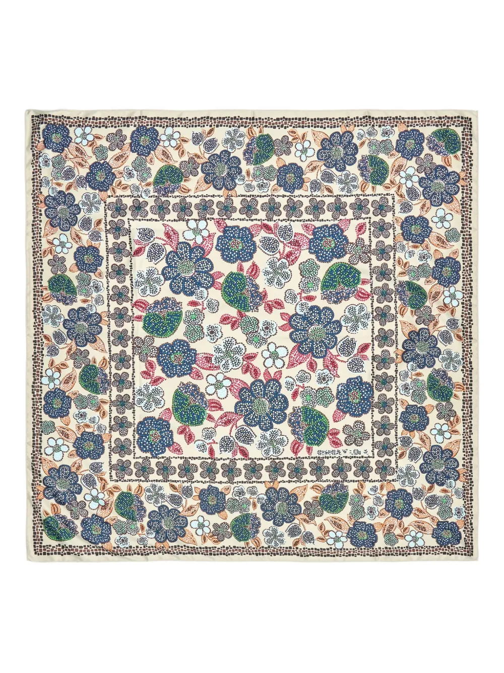 Bimba Y Lola Floral-pattern Scarf In Neutral
