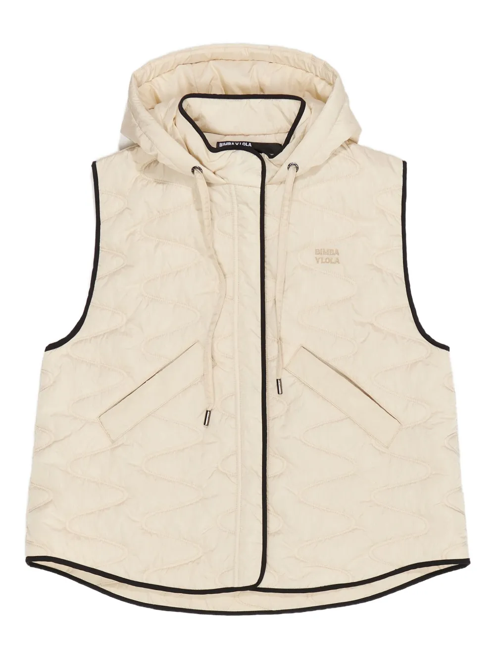 Bimba Y Lola Hooded Quilted Gilet In White
