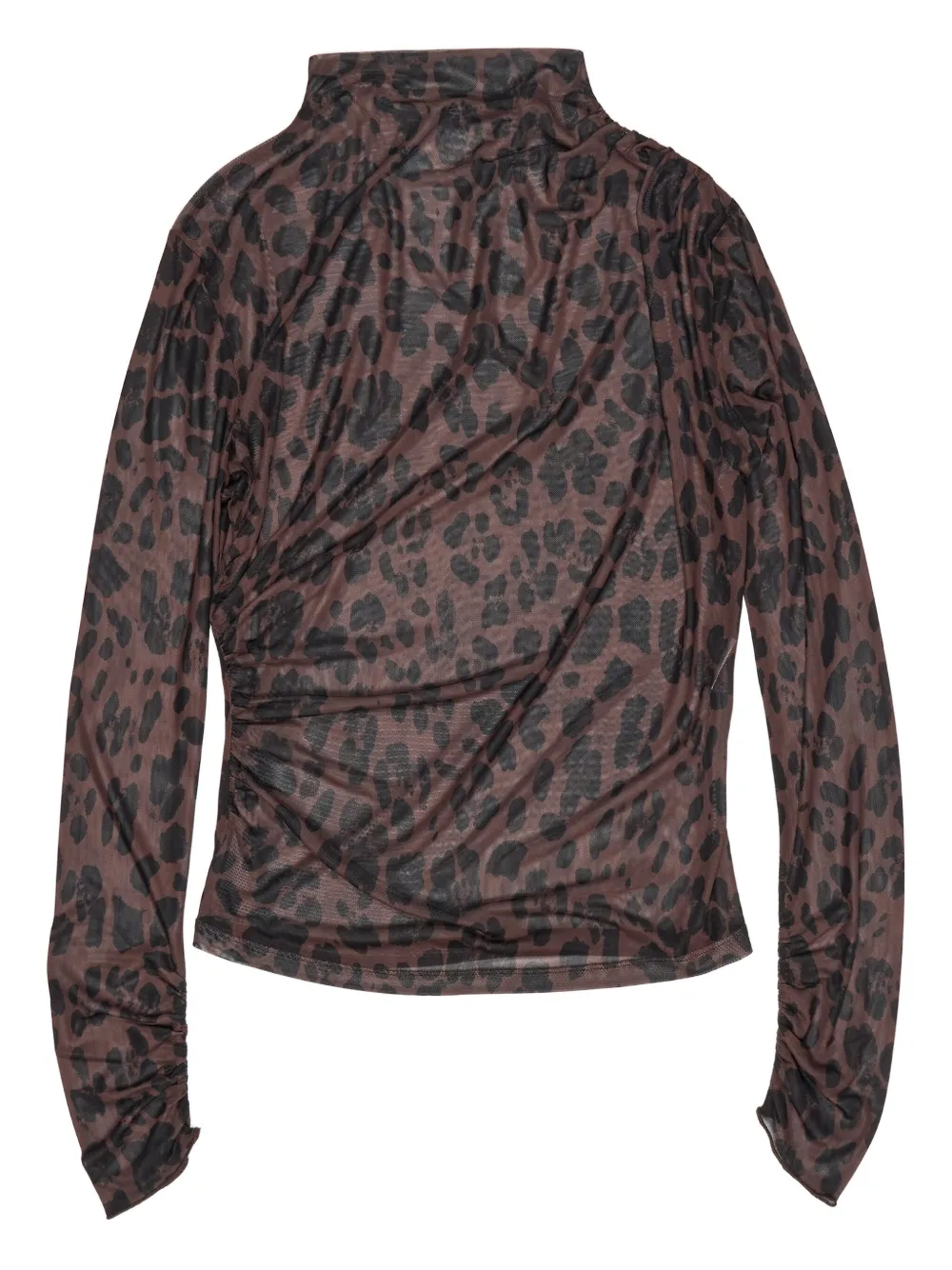Bimba y Lola leopard long-sleeve blouse | Brown | Image 1