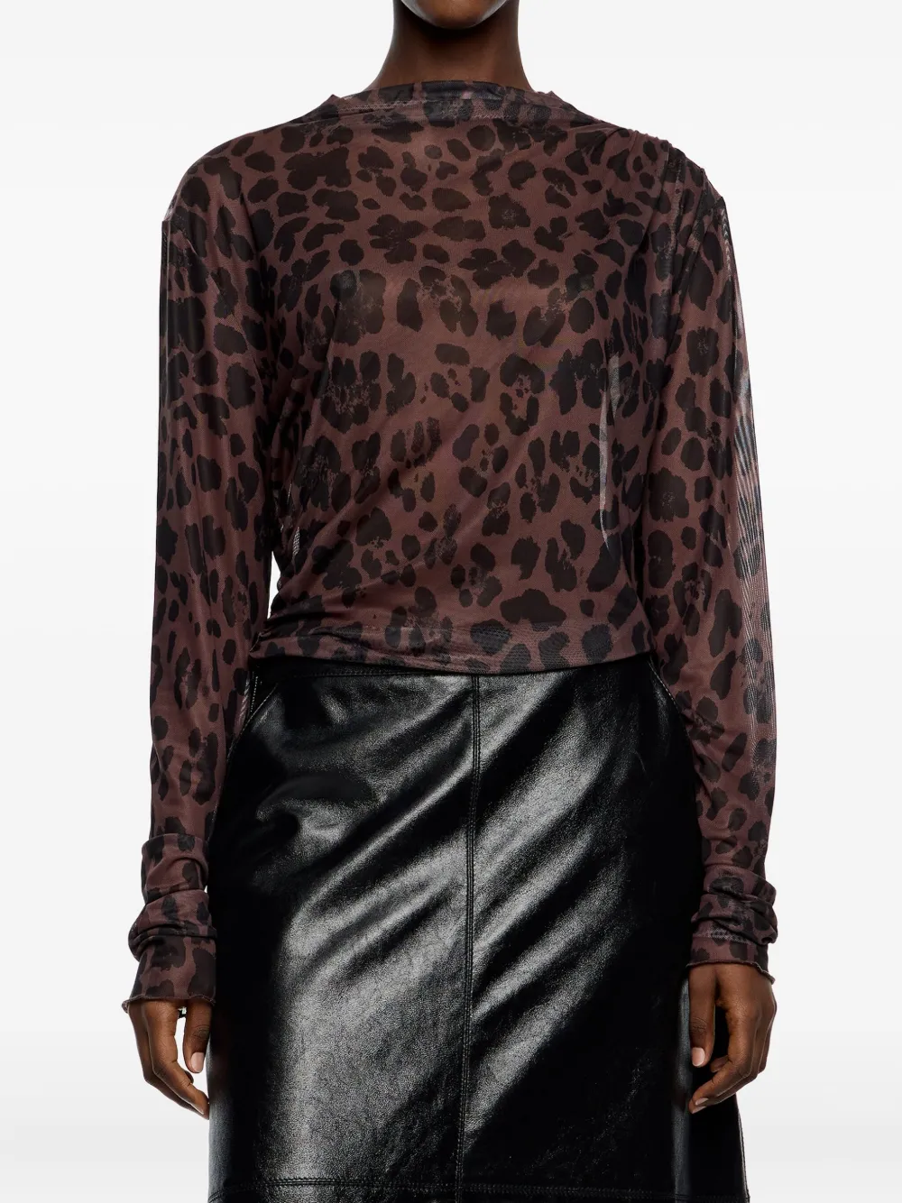 Bimba y Lola Blouse met luipaardprint - Bruin