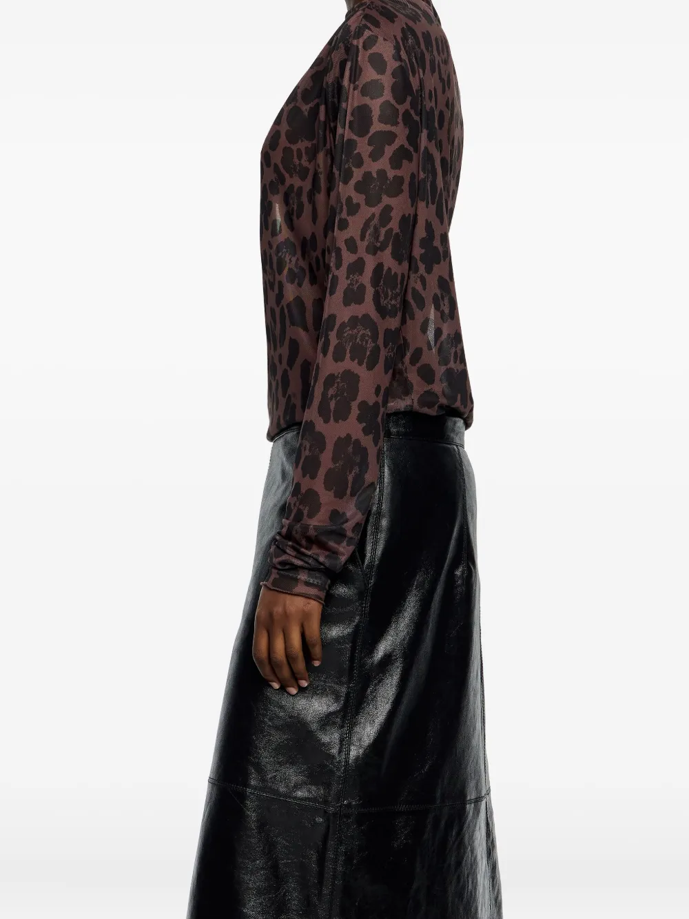 Bimba y Lola Blouse met luipaardprint Bruin