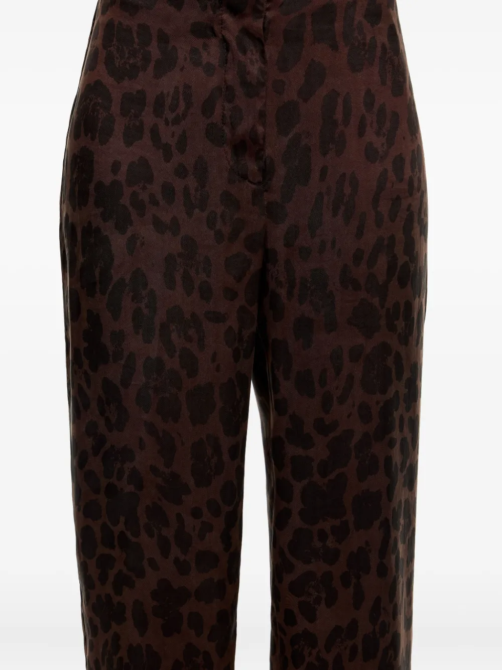 Bimba Y Lola Leopard-print Trousers In Brown