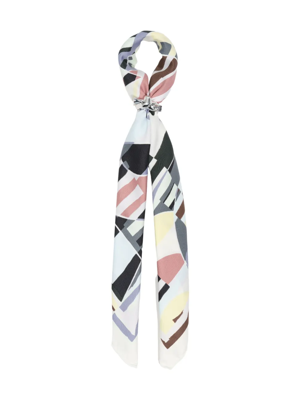 Bimba y Lola geometric-pattern scarf | Grey | Image 1