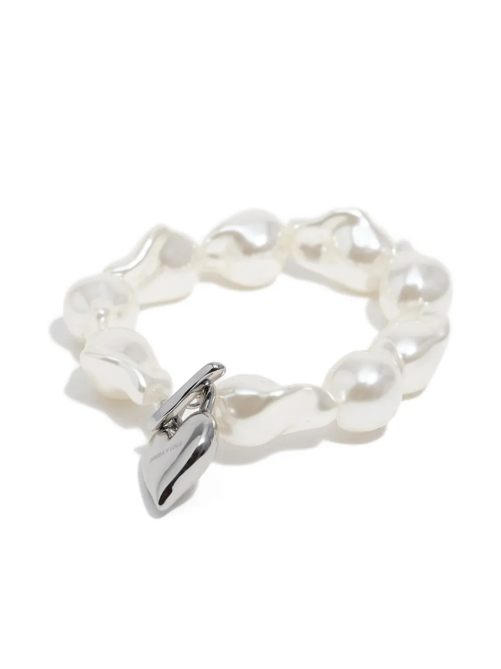 Bimba Y Lola Heart-charm Bracelet In White