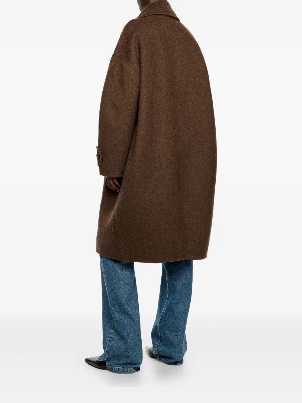 Bimba Y Lola Buttoned Coat In Brown