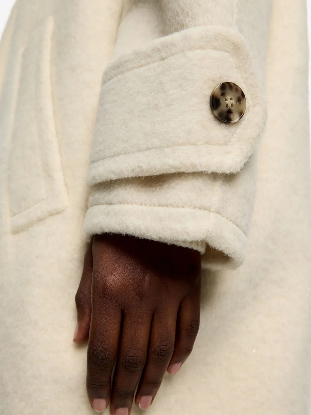 Bimba y Lola Jas met dubbele rij knopen Beige