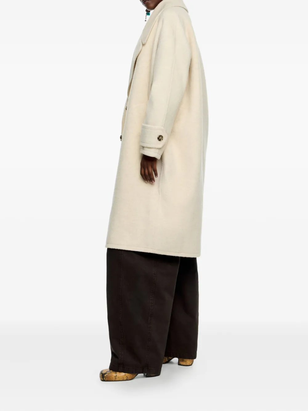 Bimba y Lola Jas met dubbele rij knopen Beige