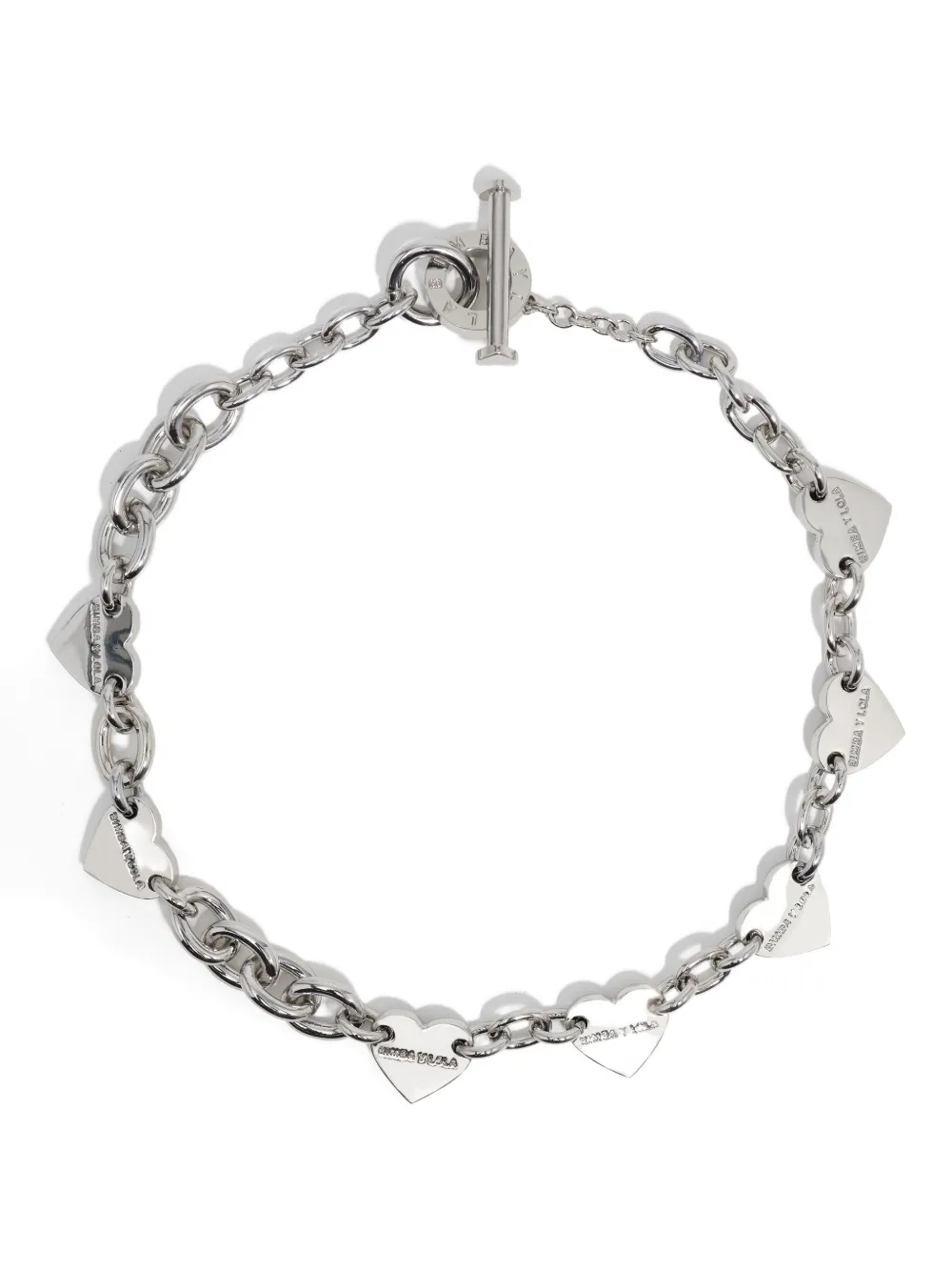 Bimba Y Lola Heart-charm Chain Necklace In Metallic