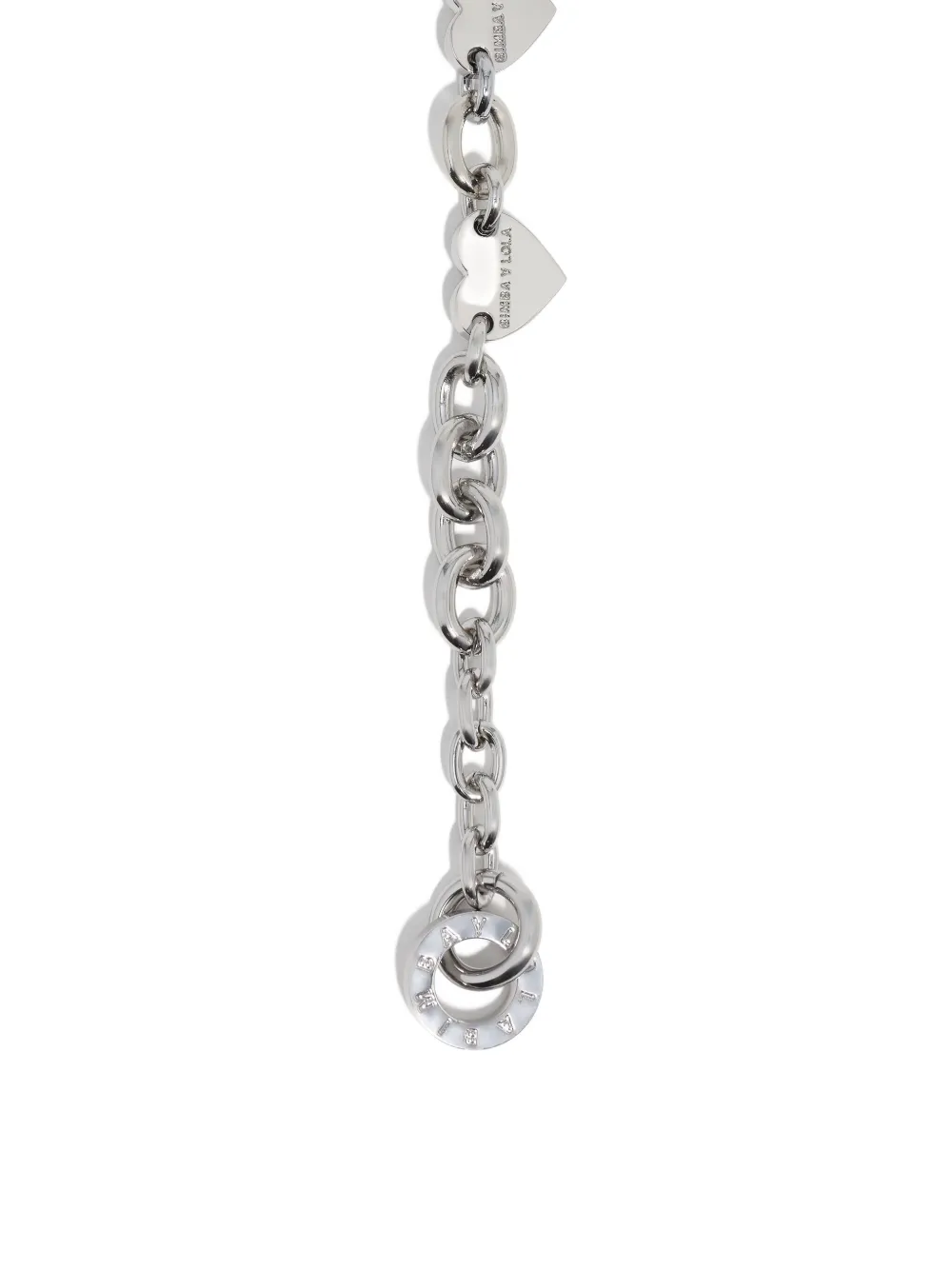 Bimba Y Lola Heart-charm Chain Necklace In Metallic