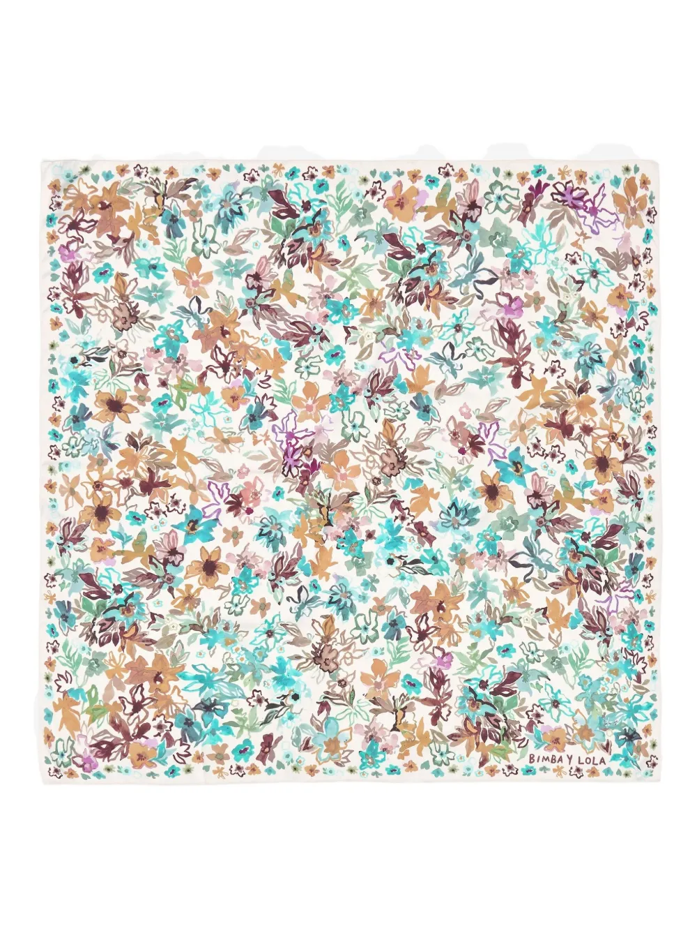 Bimba Y Lola Floral Scarf In Multi