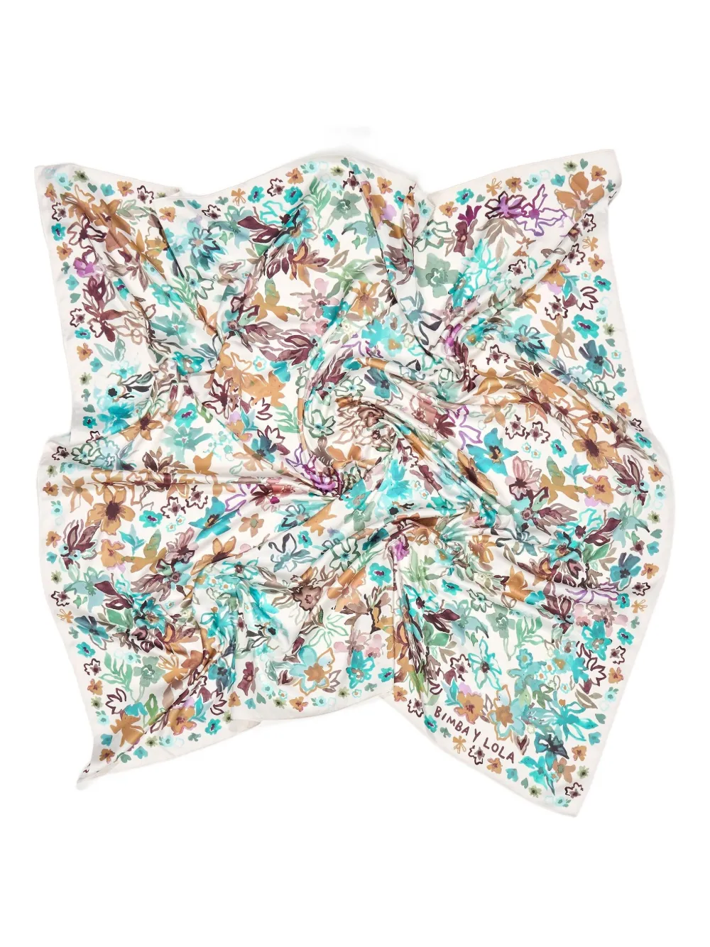 Bimba Y Lola Floral Scarf In Multi