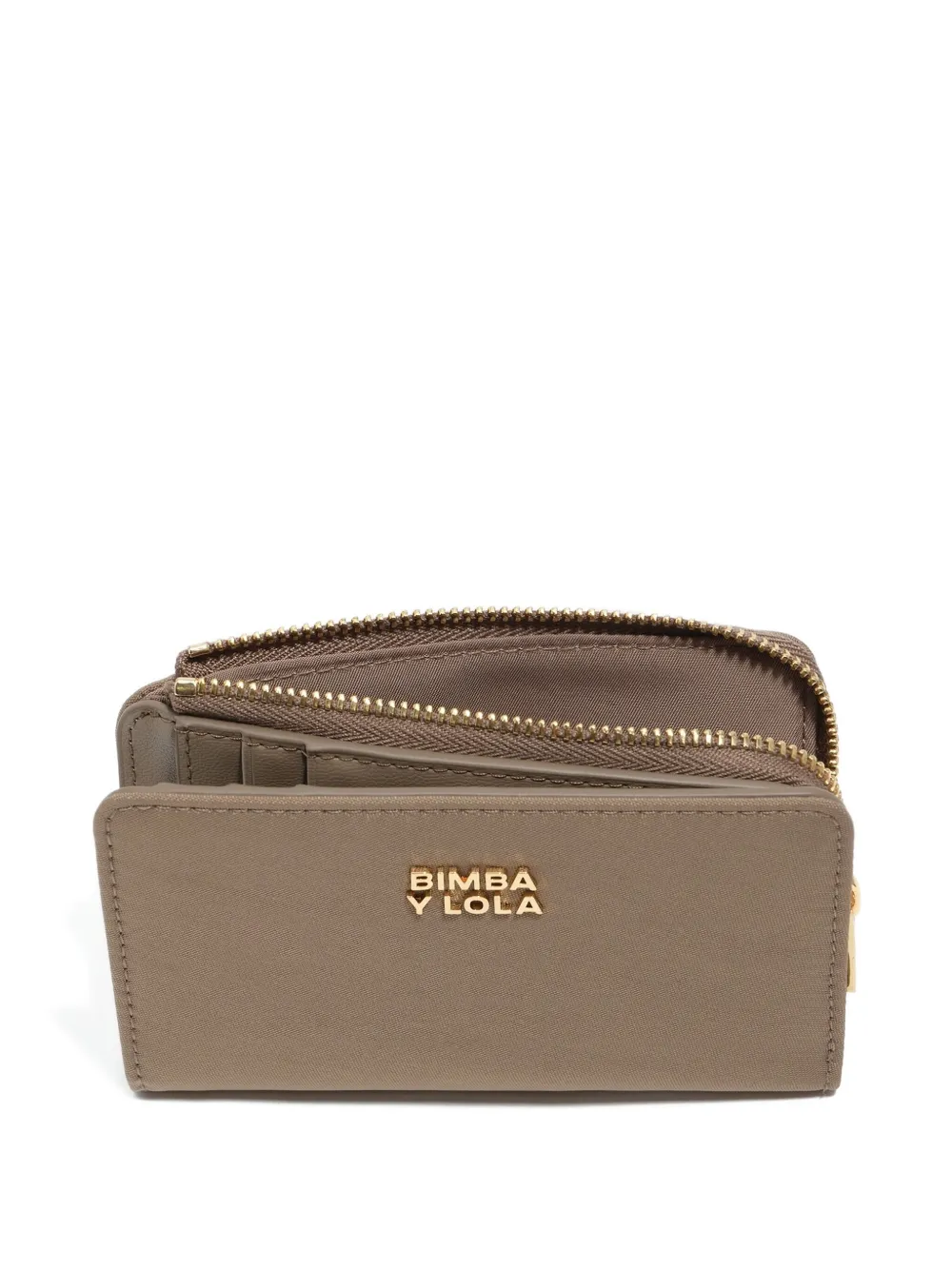 Bimba Y Lola Logo Zip Wallet In Brown
