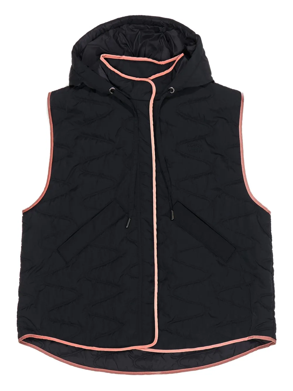 Bimba Y Lola Hooded Quilted Gilet In Black