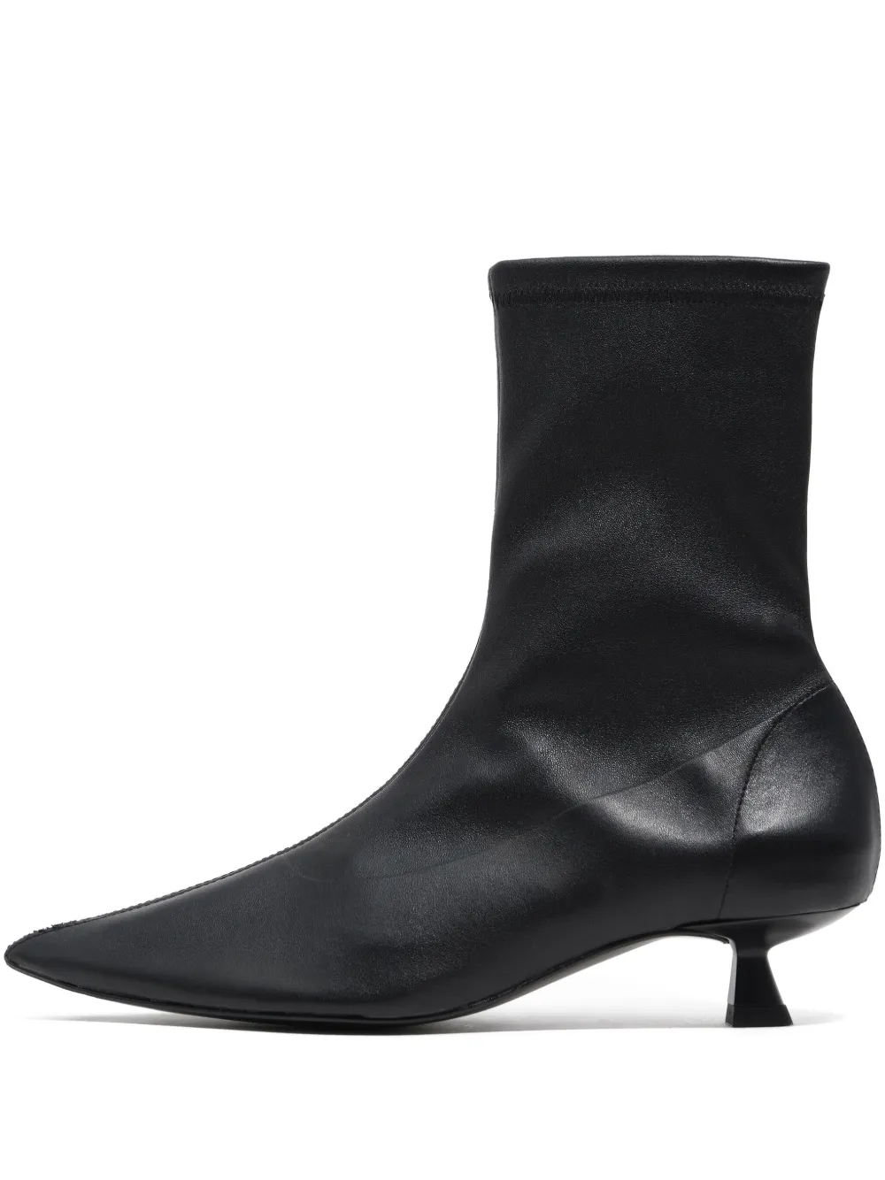 Bimba Y Lola 35mm Pointed Leather Boots In Black