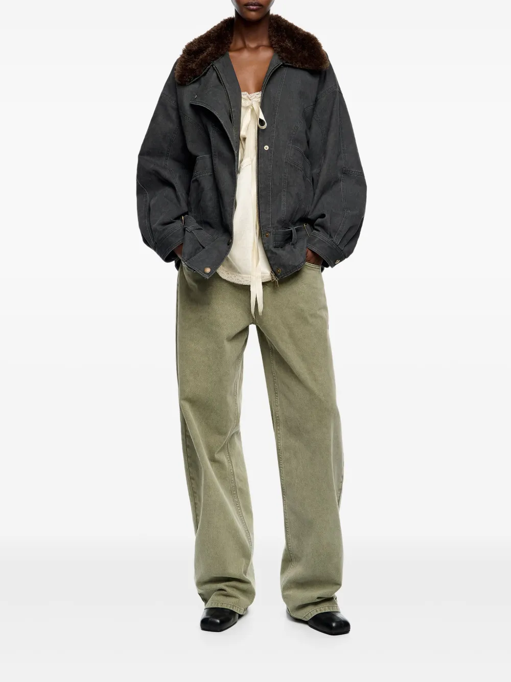 Bimba Y Lola Zip Jacket In Gray
