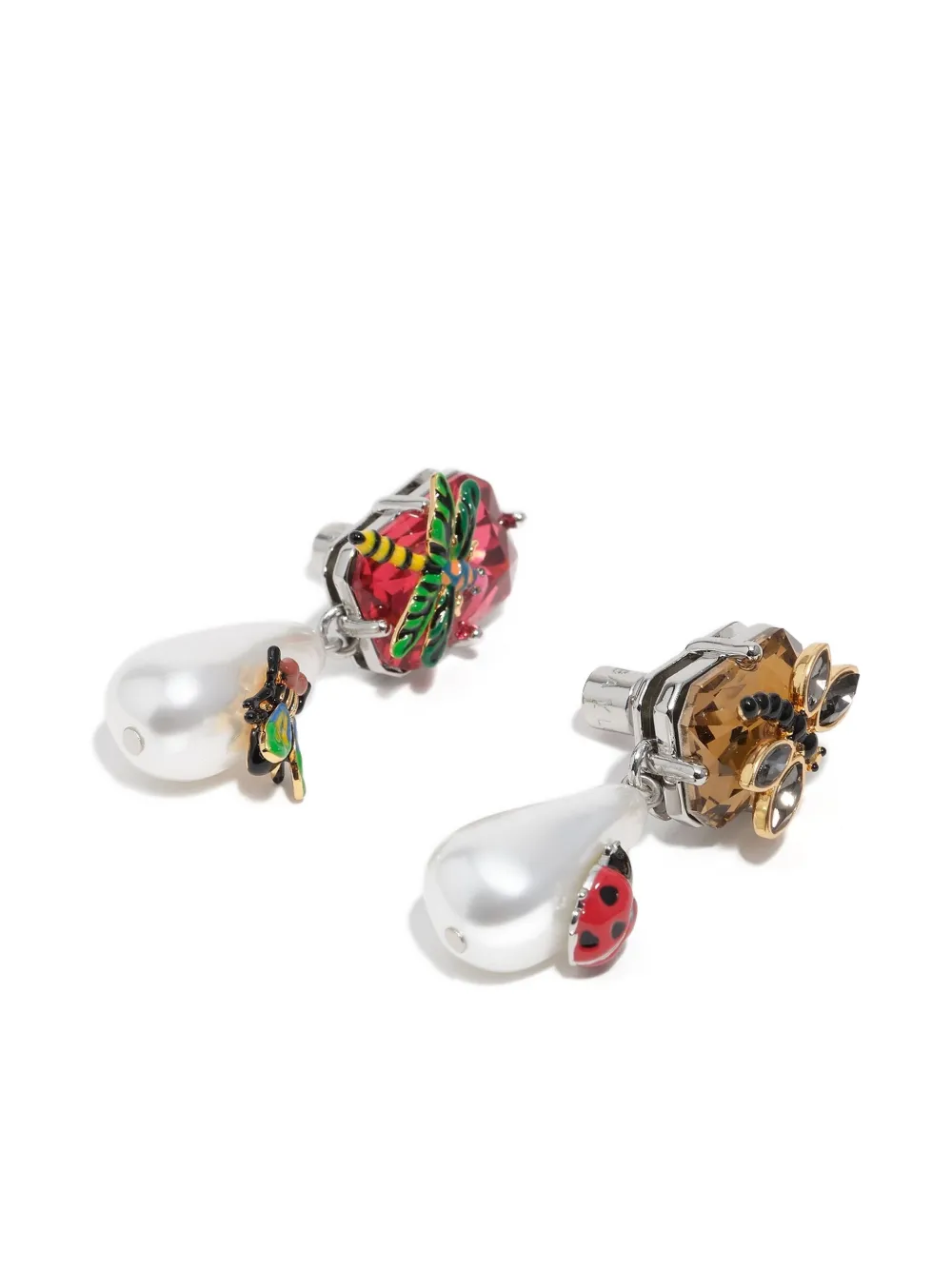 Bimba Y Lola Insect-embellished Drop Earrings In Multi