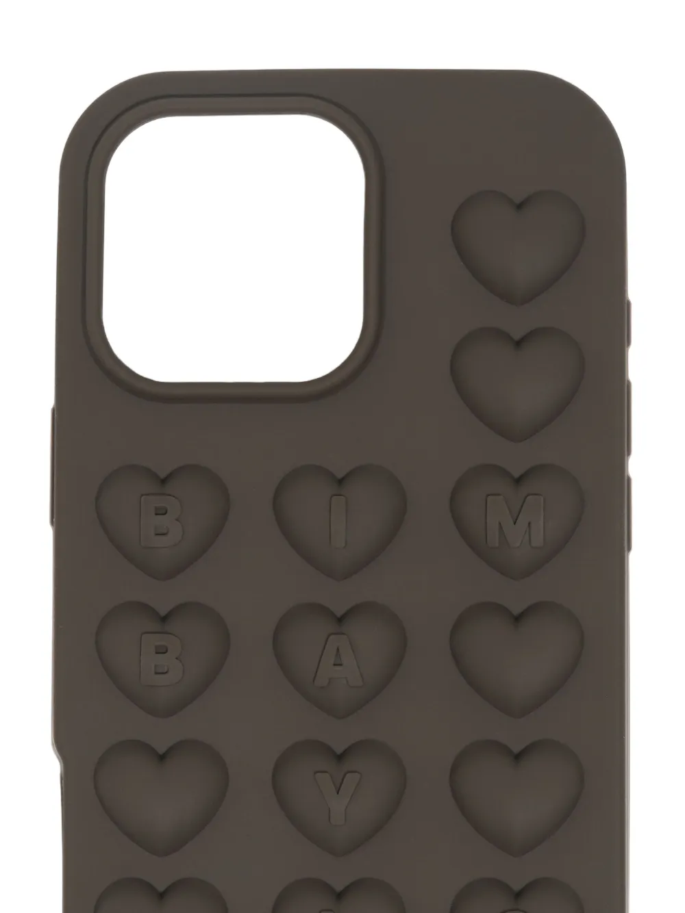 Bimba Y Lola Heart-embellished Iphone 16 Pro Max Phone Case In Brown
