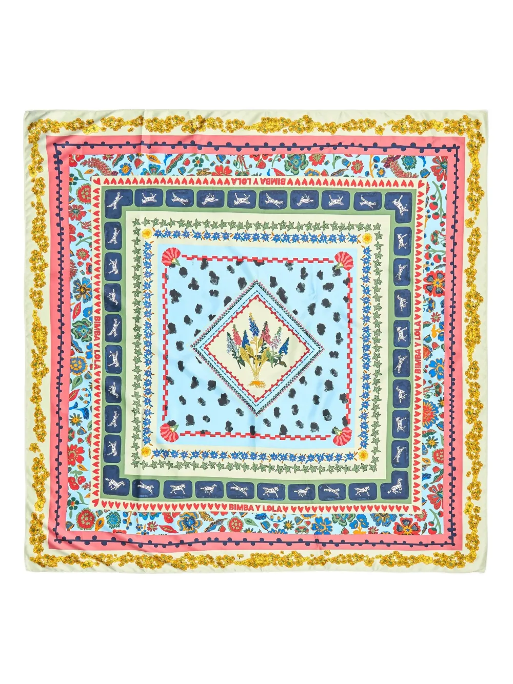 Bimba Y Lola Floral-print Scarf In Multi