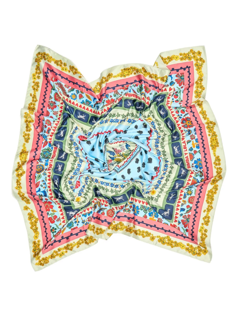 Bimba y Lola Sjaal met bloemenprint - Blauw