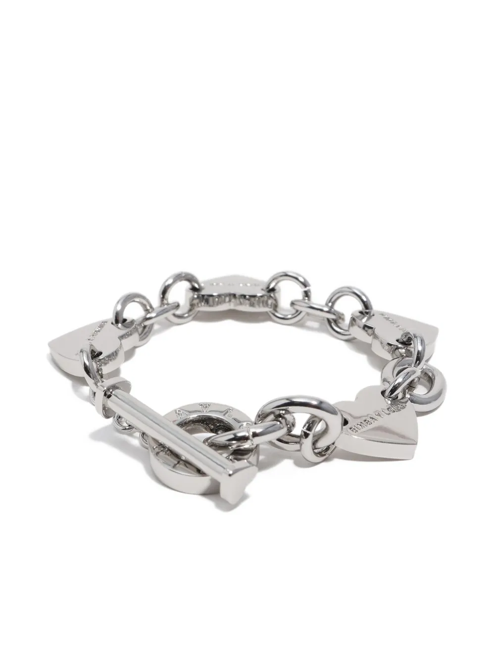 Bimba Y Lola Heart Chain Bracelet In Metallic