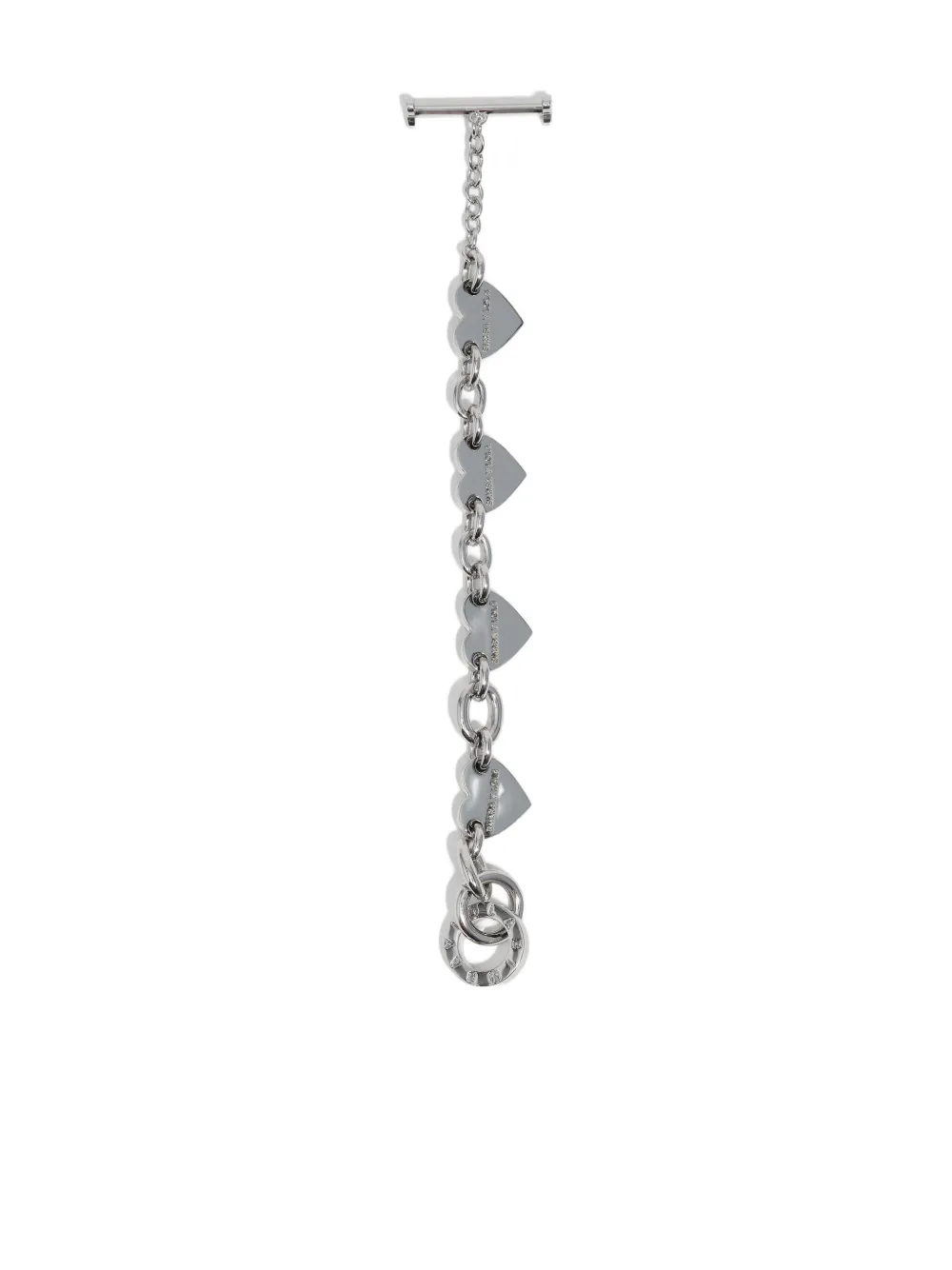 Bimba Y Lola Heart Chain Bracelet In Metallic