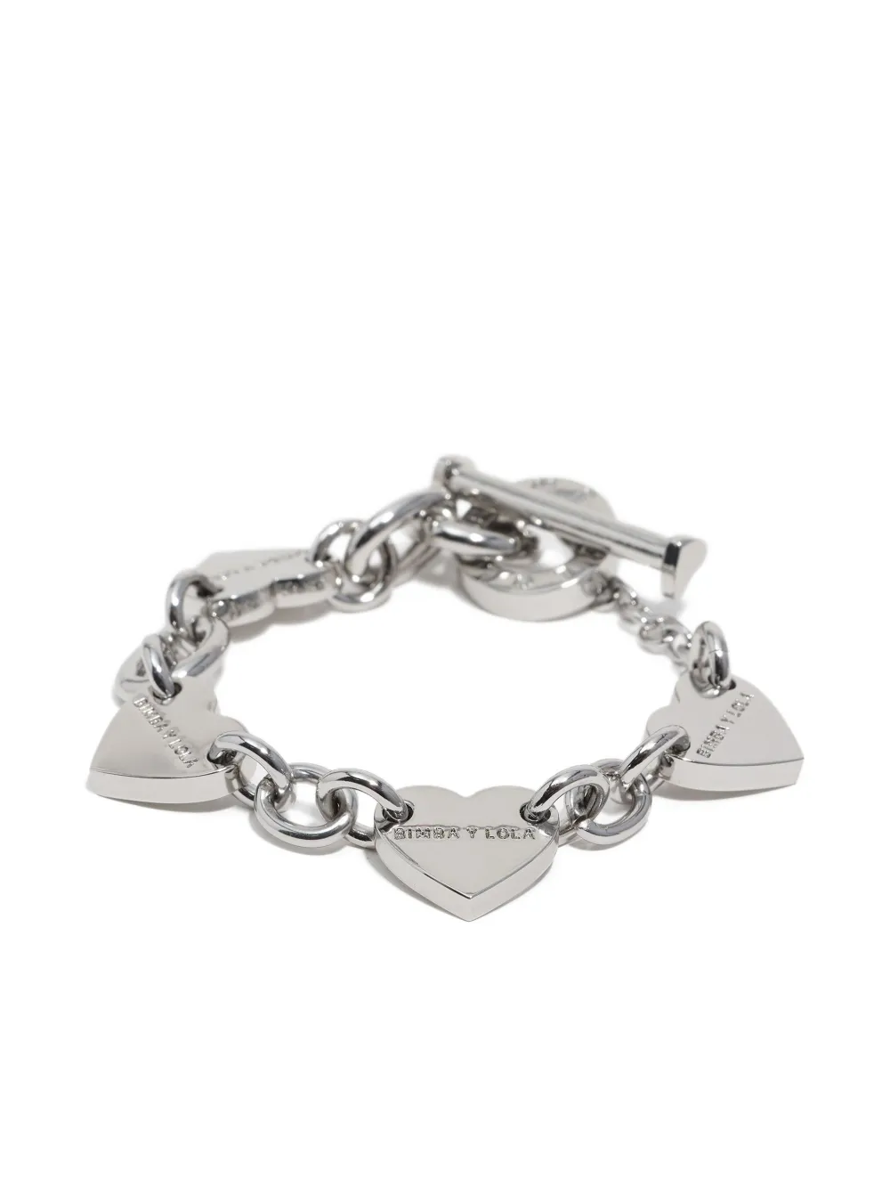 Bimba Y Lola Heart Chain Bracelet In Metallic