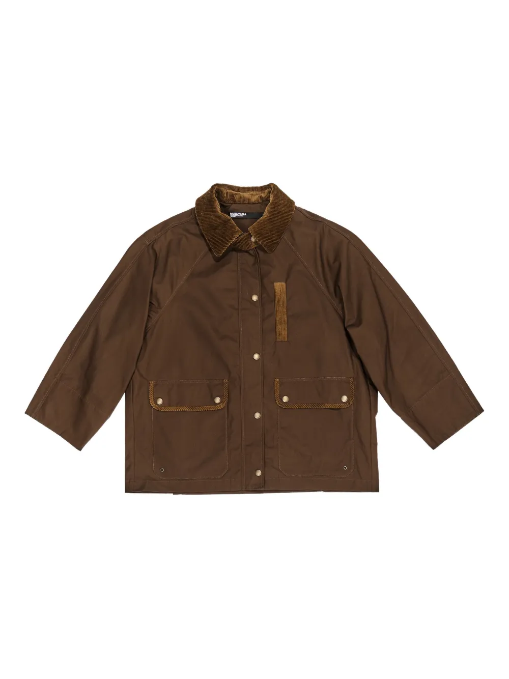 Bimba Y Lola Corduroy-collar Cotton Jacket In Brown