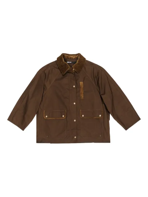Bimba y Lola corduroy-collar cotton jacket