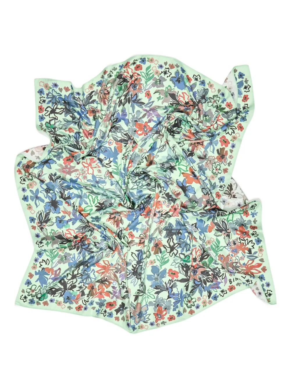 Bimba y Lola Sjaal met bloemenprint - Groen
