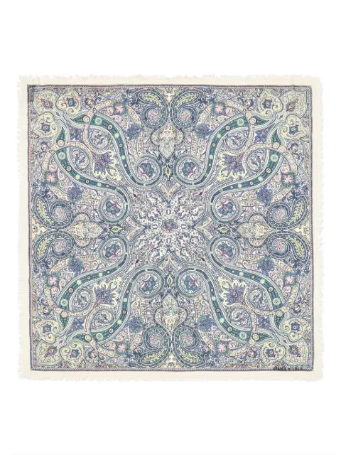 Bimba y Lola paisley fringed scarf