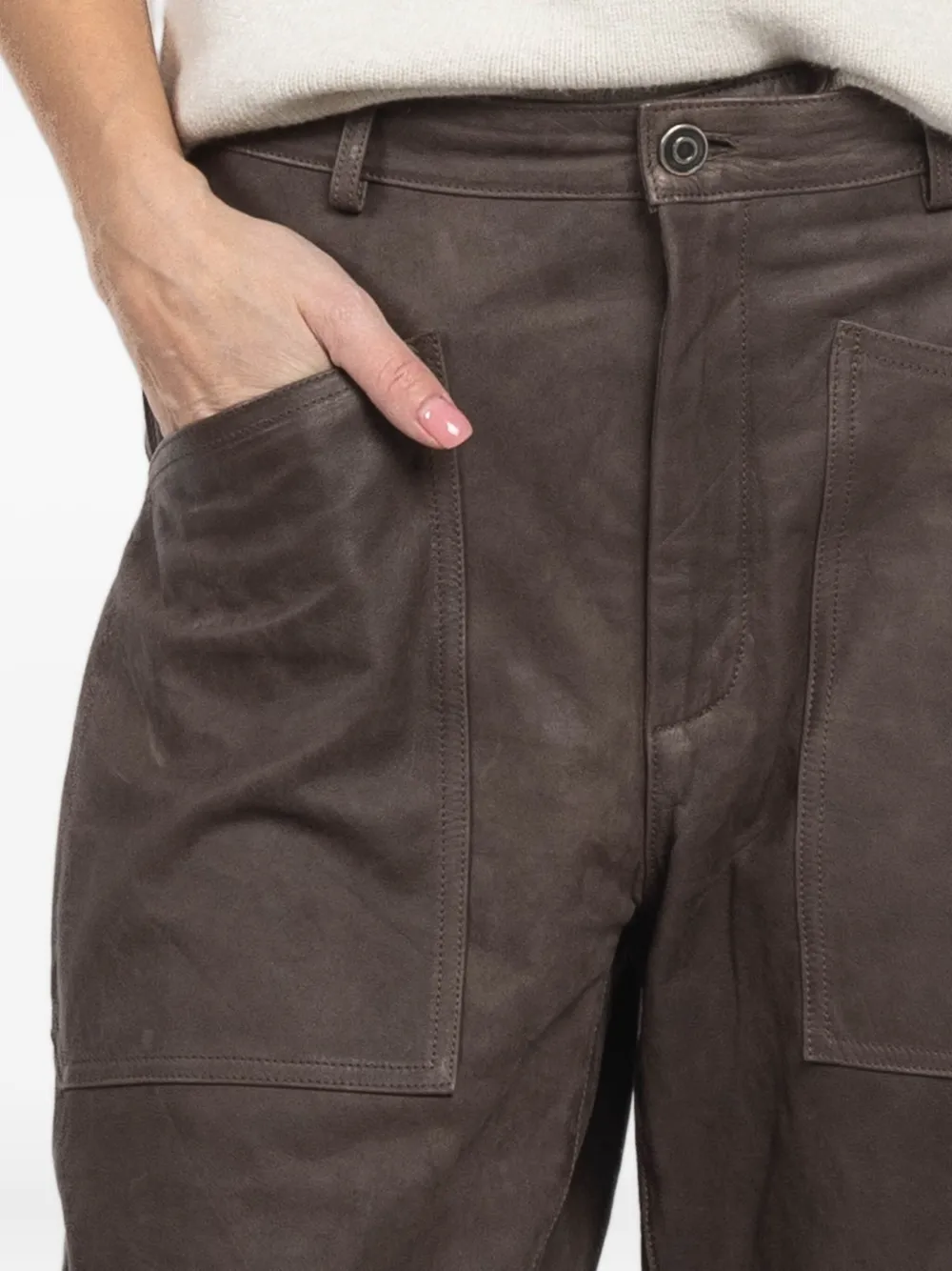 Giorgio Brato Patch-pocket Trousers In Brown