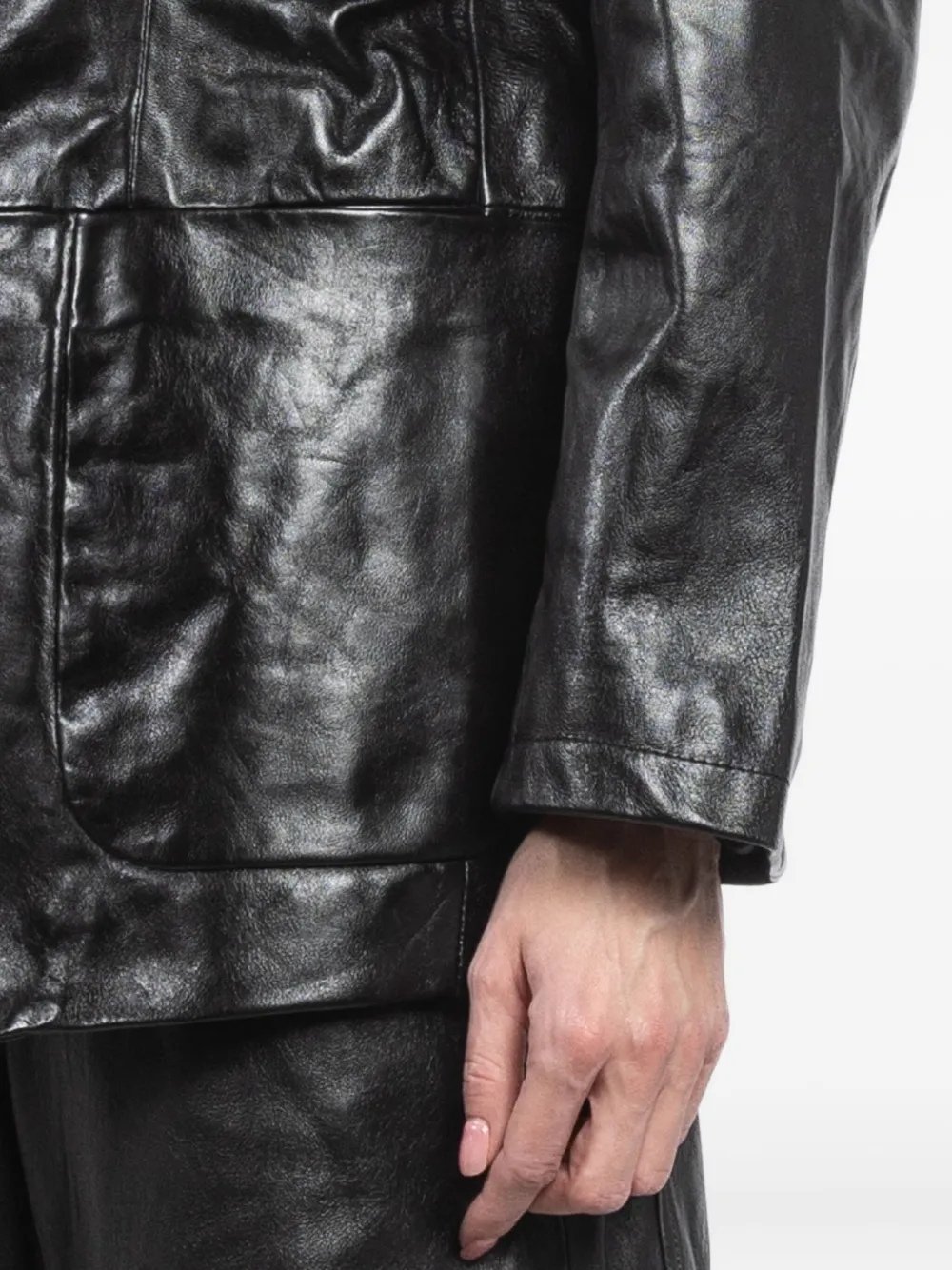 Giorgio Brato X Jade Pocket Single-breasted Jacket In Black
