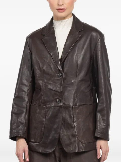 Giorgio Brato X Jade button leather jacket