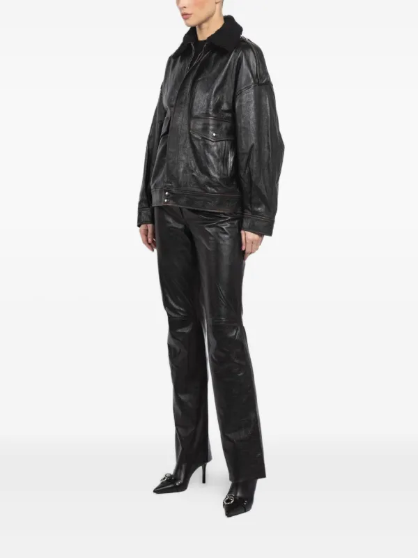 Giorgio Brato X Jade faux-fur Collar Pocket Jacket | Black | FARFETCH