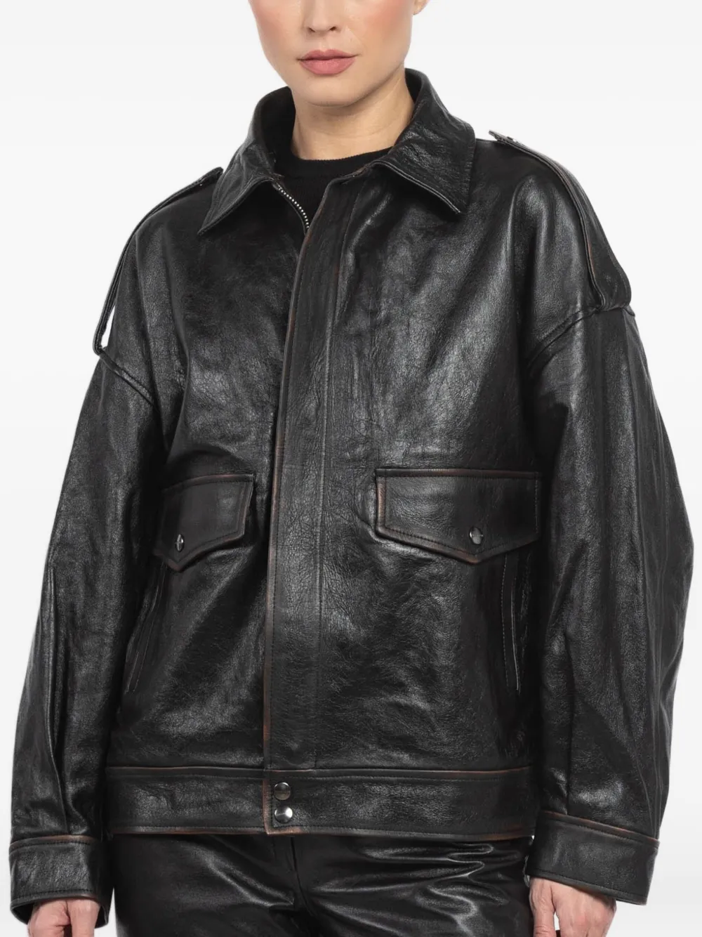 Giorgio Brato X Jade Jacke Mit Kragen Aus Faux Fur In Black