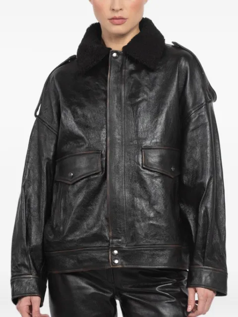 Giorgio Brato X Jade faux-fur collar pocket jacket
