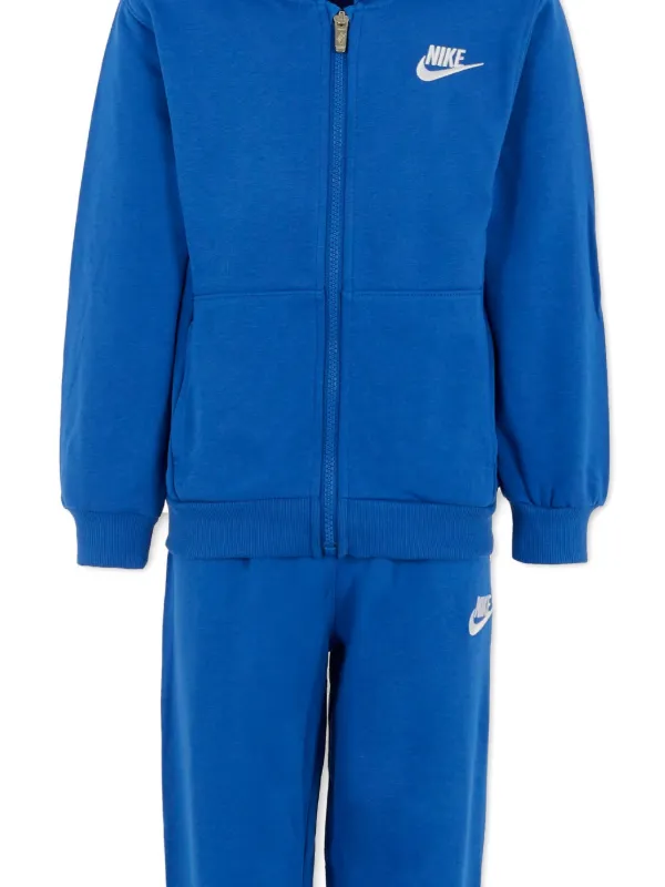nike fleece tracksuit blue