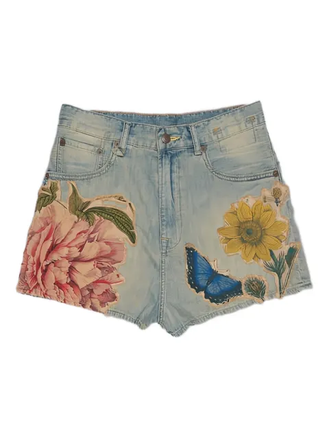 R13 Venti floral-appliqué shorts