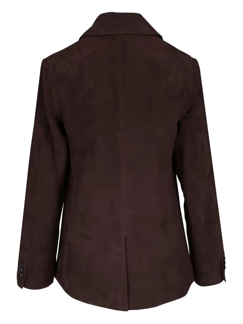  Vince Long-sleeve Suede Jacket - Brown 